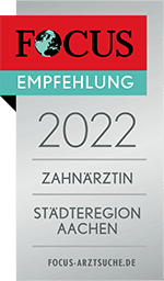 Focus Empfehlung 2022: Zahnärztin Statdregion Aachen